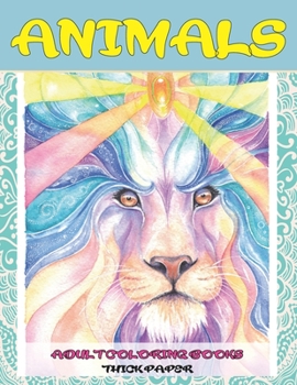 Paperback Adult Coloring Books Thick paper - Animals Book