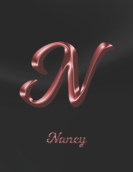 Nancy: 1 Year Weekly Planner with Note Pages (12 Months) | Black Marble Rose Gold Pink Effect Letter N | 2020 - 2021 | Week Planning | Monthly ... | Plan Each Day, Set Goals & Get Stuff Done