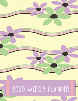 Paperback 2020 Weekly Planner: Purple Pink and Green Floral Agenda Logbook for Women Book