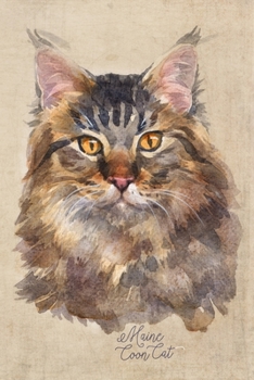 Maine Coon Cat Portrait Notebook: Blank Dot Grid Journal for Cat Lovers, Cat Mom, Cat Dad and Pet Owners 6x9 5MM Dot Grid Pages