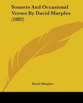 Paperback Sonnets And Occasional Verses By David Marples (1882) Book