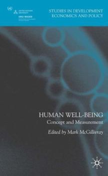 Human Well-Being: Concept and Measurement (Studies in Development Economics and Policy)