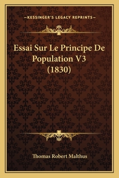 Paperback Essai Sur Le Principe De Population V3 (1830) [French] Book
