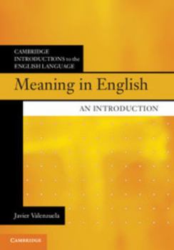 Hardcover Meaning in English: An Introduction Book