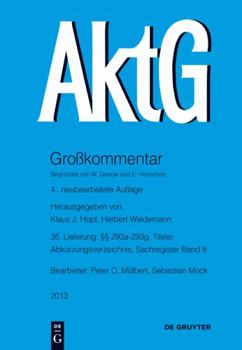 Hardcover §§ 293a-293g (Großkommentare der Praxis) (German Edition) [German] Book