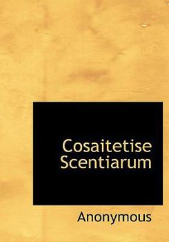 Hardcover Cosaitetise Scentiarum [German] Book
