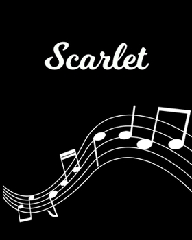 Paperback Scarlet: Sheet Music Note Manuscript Notebook Paper - Personalized Custom First Name Initial S - Musician Composer Instrument C Book