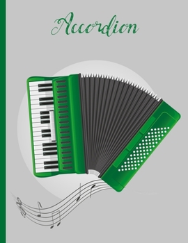 Paperback Musical Instrument: Accordion: 8.5 x 11 College Ruled Notebook Book