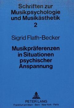 Paperback Musikpraeferenzen in Situationen Psychischer Anspannung [German] Book