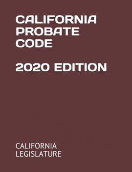 Paperback California Probate Code 2020 Edition Book