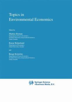 Hardcover Topics in Environmental Economics Book