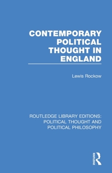 Paperback Contemporary Political Thought in England Book
