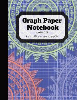 Paperback Graph Paper Notebook: Squared Graphing Paper Quad Ruled 5 squares per inch 100 pages 8.5 x 11 in. large print Book