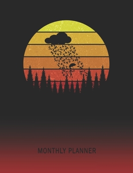 Monthly Planner: Meteorology Raining Cats & Dogs | 2 Year Planning for Jan 2020 to Dec 2021 | Retro Vintage Sunset Cover | January 20 - December 21 | ... | Plan Days, Set Goals & Get Stuff Done