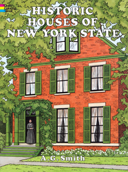 Paperback Historic Houses of New York State Coloring Book