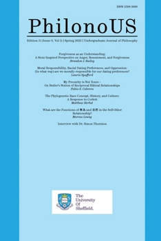 Paperback PhilonoUS: The Undergraduate Journal of Philosophy: Issue 6, Vol 1 (Spring 2022) Book