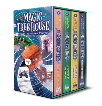 Magic Tree House Through Time and Space Boxed Set: Graphic Novels 5-8: Night of the Ninjas; Afternoon on the Amazon; Sunset of the Sabertooth; ... Boxed Set) (Magic Tree House Graphic Novels)