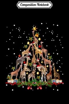 Paperback Composition Notebook: Funny Giraffe Christmas Tree Ornament Decor Gift Cute Journal/Notebook Blank Lined Ruled 6x9 100 Pages Book