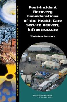 Paperback Post-Incident Recovery Considerations of the Health Care Service Delivery Infrastructure: Workshop Summary Book