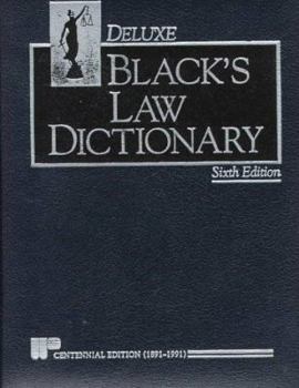 Hardcover Black's Law Dictionary with Pronunciations, 6th Edition (Centennial Edition 1891-1991) Book