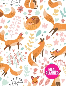 Meal Planner: Cute 52 Week Food Planner & Grocery list Menu Food Planners Prep Book Eat Records Journal Diary Notebook Log Book | Large 8.5 x 11 Inch | 110 Pages  - Product Code XL 034420