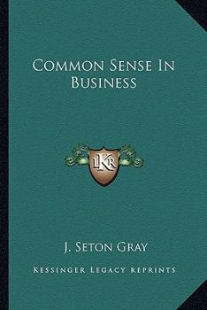 Paperback Common Sense In Business Book