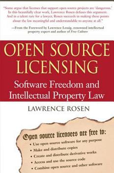 Paperback Open Source Licensing: Software Freedom and Intellectual Property Law Book