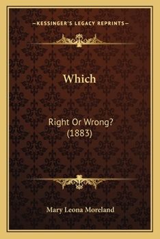 Paperback Which: Right Or Wrong? (1883) Book