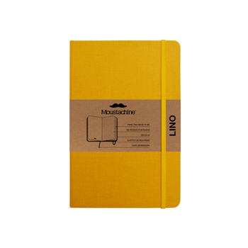 Hardcover Moustachine Classic Linen Pocket Sunflower Yellow Dotted Hardcover Book