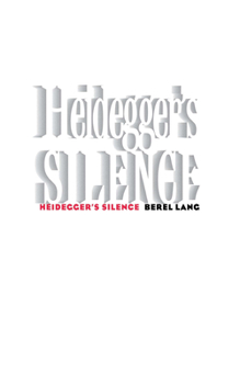 Hardcover Heidegger's Silence Book