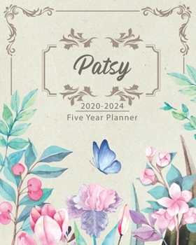 Paperback PATSY 2020-2024 Five Year Planner: Monthly Planner 5 Years January - December 2020-2024 - Monthly View - Calendar Views - Habit Tracker - Sunday Start Book