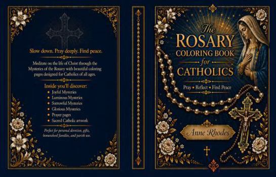 Paperback The Rosary Coloring Book for Catholics: Pray, Reflect, Find Peace Book