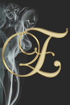 E Journal: A Monogram E Initial Capital Letter Notebook For Writing And Notes: Great Personalized Gift For All First, Middle, Or Last Names (Rose Gold Smoke Fire Swirl Print)