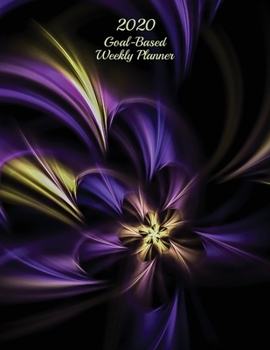 2020 Goal-Based Weekly Planner: Purple Abstract Fractal 2020 Journal Calendar Planner with Built-in Success Features