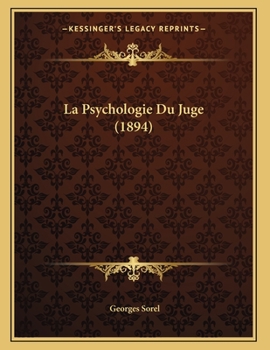 Paperback La Psychologie Du Juge (1894) [Italian] Book
