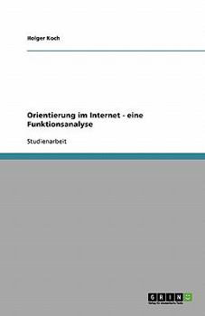 Paperback Orientierung im Internet - eine Funktionsanalyse [German] Book
