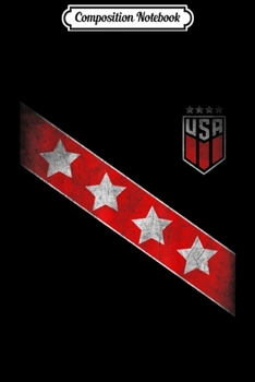 Composition Notebook: US Women's Soccer Jersey USA Fan Flag 4 Stars Girl  Journal/Notebook Blank Lined Ruled 6x9 100 Pages