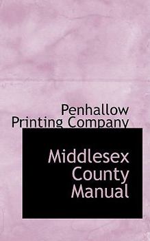 Paperback Middlesex County Manual Book