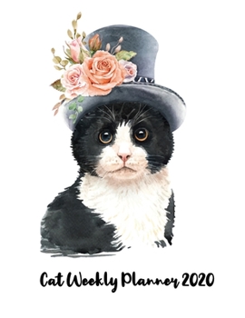 Paperback Cat Weekly Planner 2020: Water cat stuff monthly weekly planner with 12 months Jan 2020 - Dec 2020 for Schedule Organizer, To Do List, Academic Book