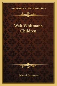 Paperback Walt Whitman's Children Book