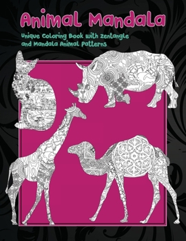 Paperback Animal Mandala - Unique Coloring Book with Zentangle and Mandala Animal Patterns Book