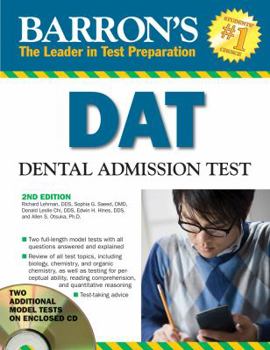 Paperback Barron's DAT: Dental Admissions Test [With CDROM] Book