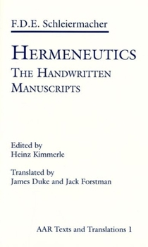 Paperback Hermeneutics: The Handwritten Manuscripts Book