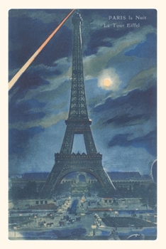 Paperback Vintage Journal Eiffel Tower at Night Book