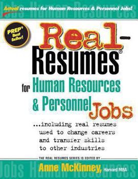 Paperback Real-Resumes for Human Resources & Personnel Jobs Book