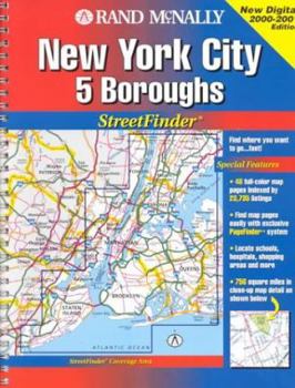 Spiral-bound Rand McNally Streetfinder New York City: 5 Boroughs Book