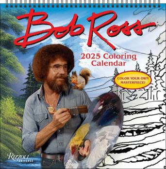 Calendar Bob Ross 2025 Coloring Wall Calendar Book