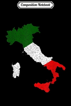 Composition Notebook: The Official Map of Italy Italian Flag  Journal/Notebook Blank Lined Ruled 6x9 100 Pages
