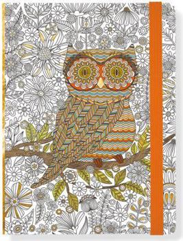 Paperback Owl Coloring Journal Book