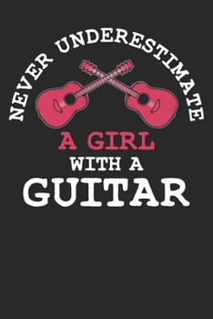 Paperback Notebook: Guitar Girls Ruled Book